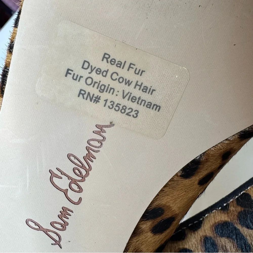 Sam Edelman Nori Flat size 6 Color Tan/Black Leopard Print NWOT - Picture 9 of 10